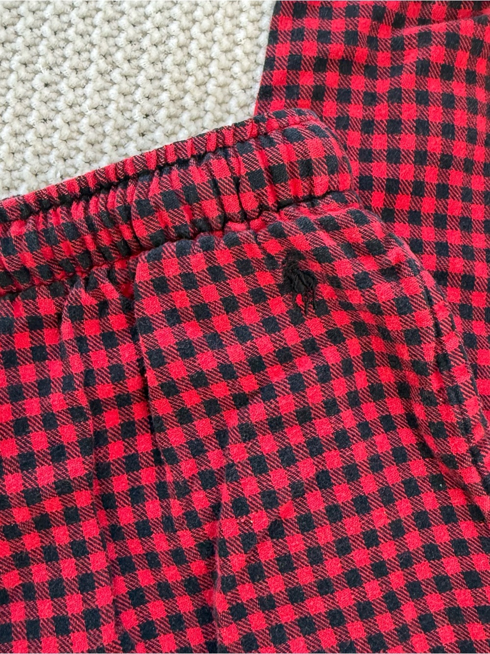 Polo Ralph Lauren Mens Large L Red Black Checkered Flannel Pajama Lounge Pants - Picture 2 of 5